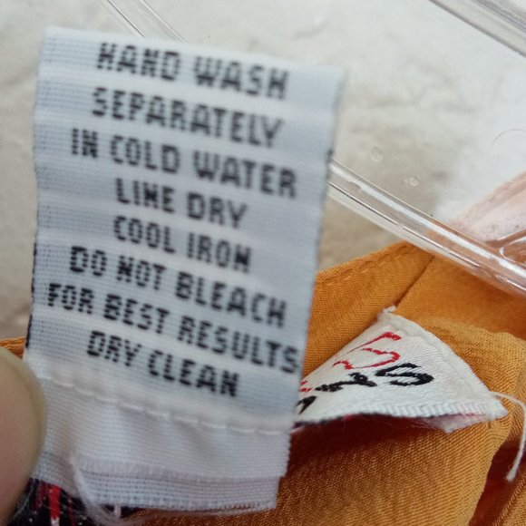 Stunt Collection Mustard 100% Silk Embroidered Top - Picture 7 of 13